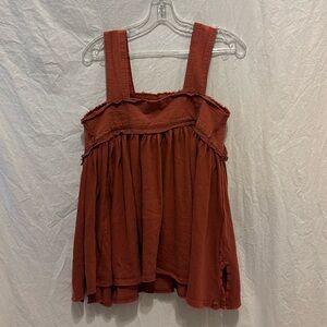 We The Free - Sweet & Flow-y Terracotta Tank Top - XS